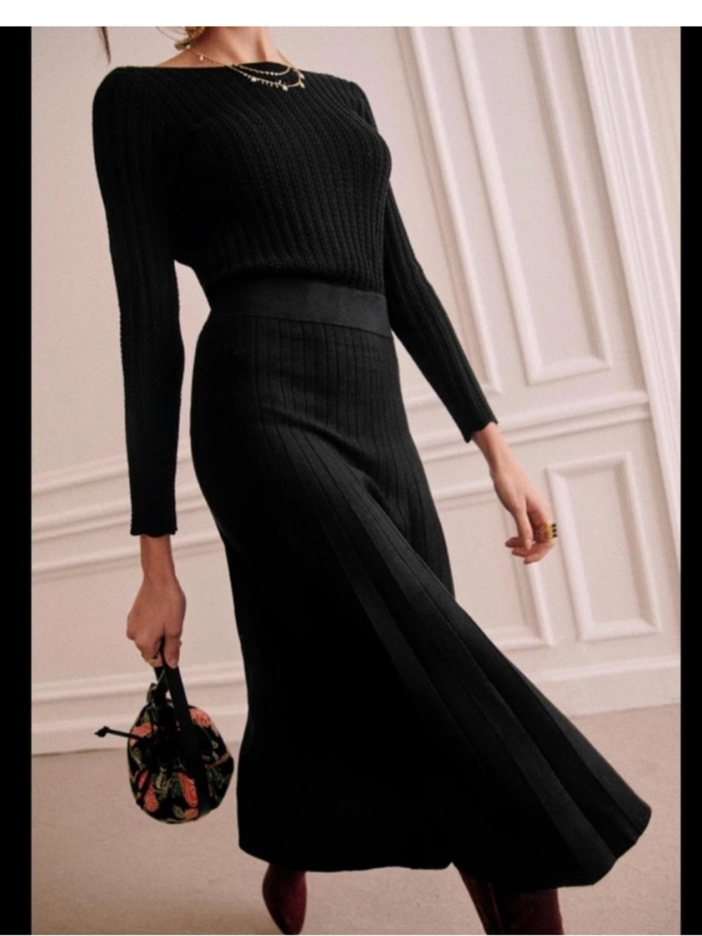 SÉZANE knit midi dress. Black. Size XS. Beautiful!
